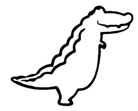 鳄鱼简笔画