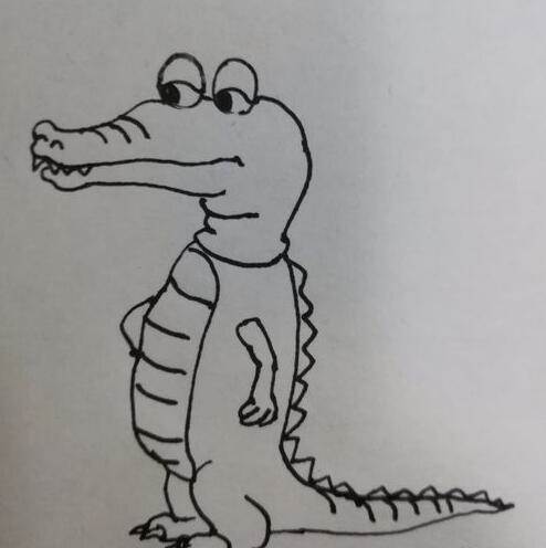 鳄鱼简笔画