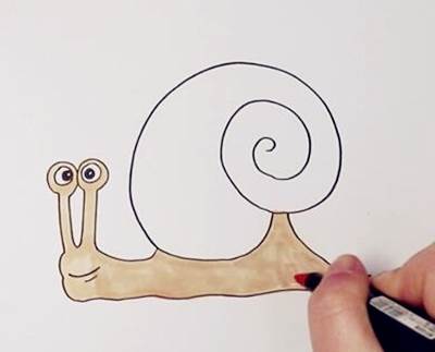 小蜗牛简笔画