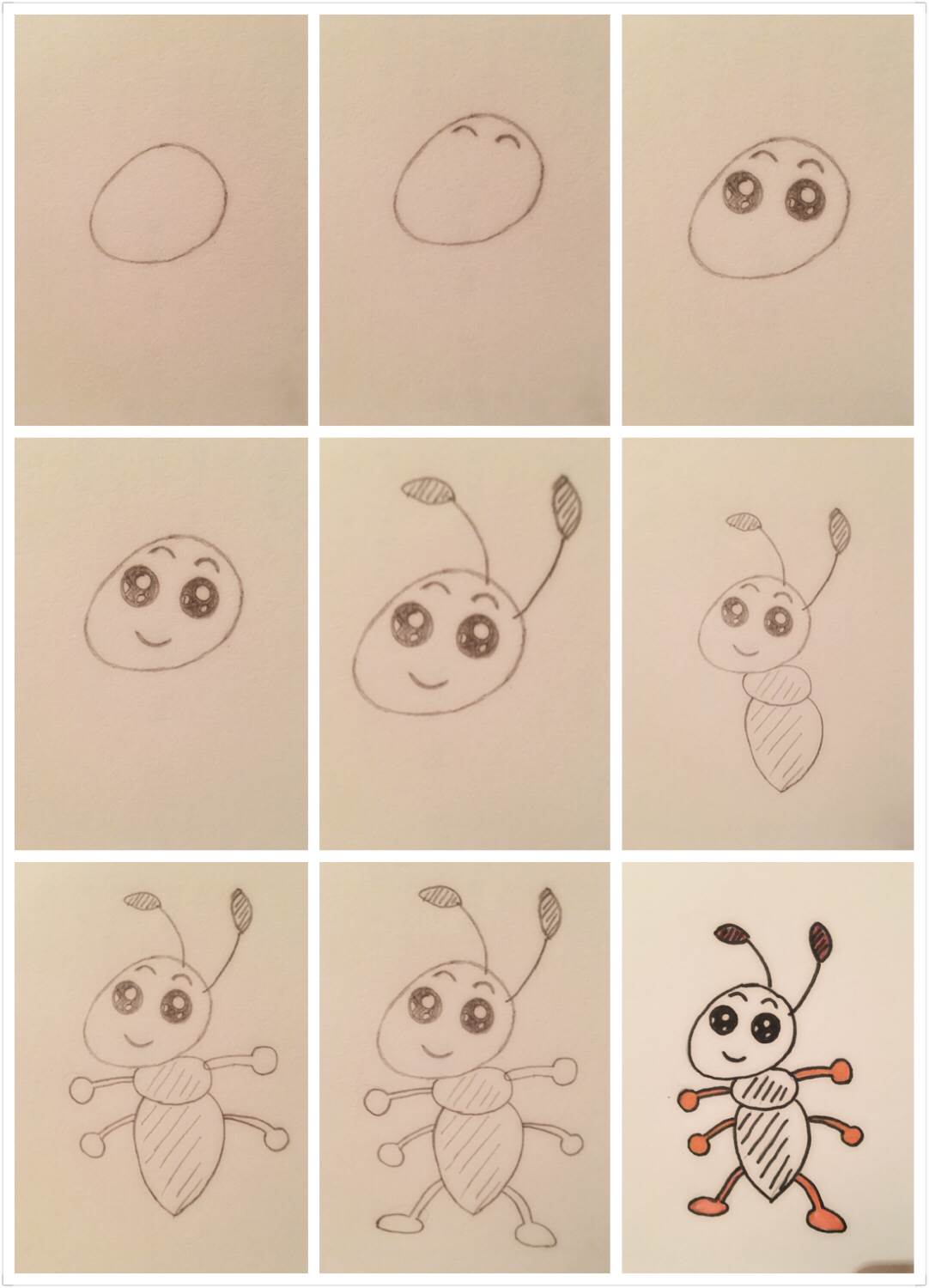小蚂蚁简笔画