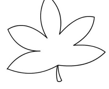 树叶的简笔画