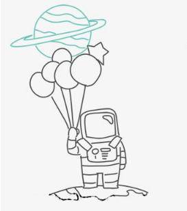 太空人简笔画