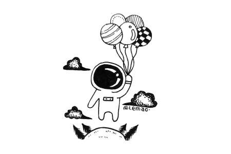 太空人简笔画