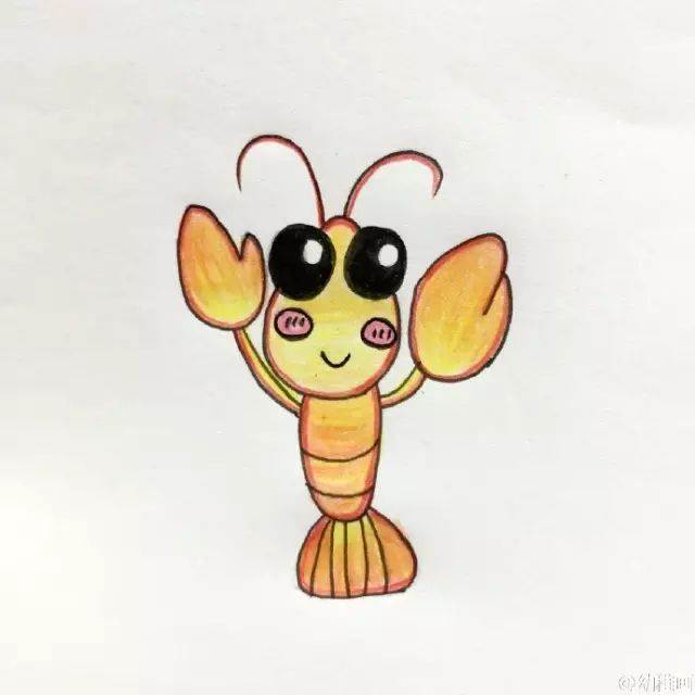 龙虾简笔画