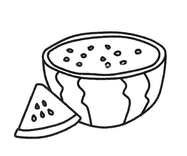 西瓜图片简笔画