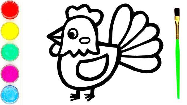 鸡的画法简笔画