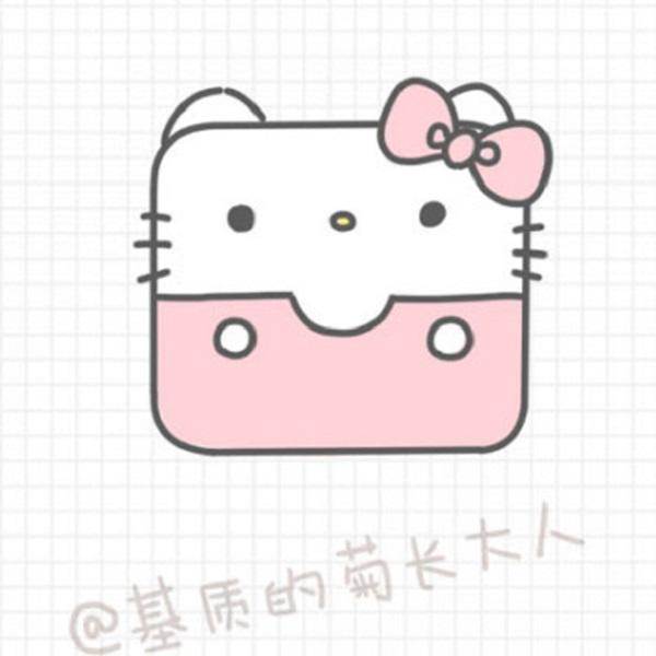 kitty猫简笔画