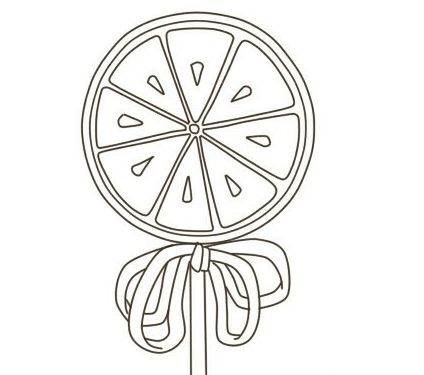 棒棒糖简笔画