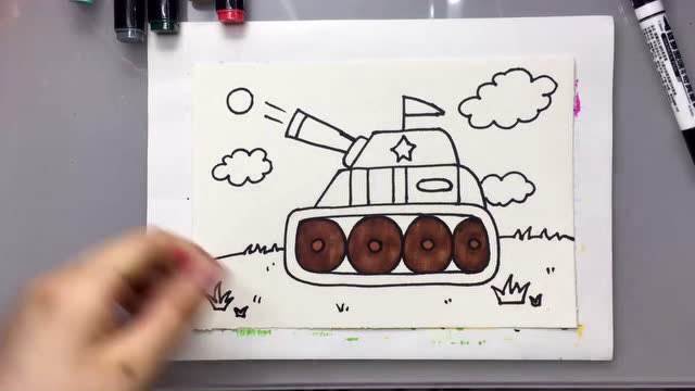 坦克简笔画