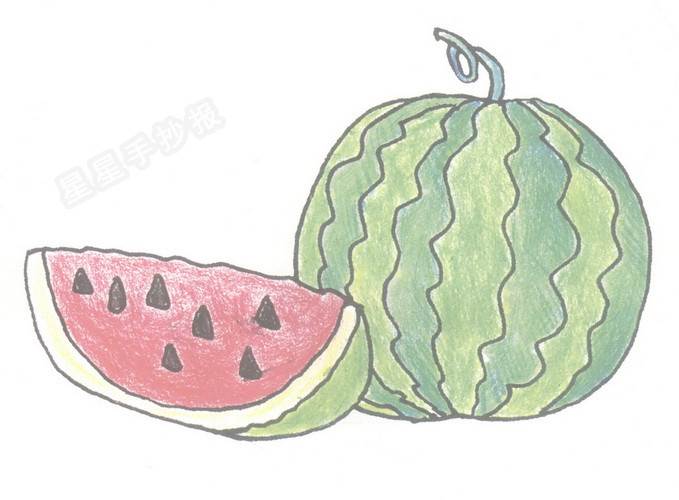 西瓜图片简笔画