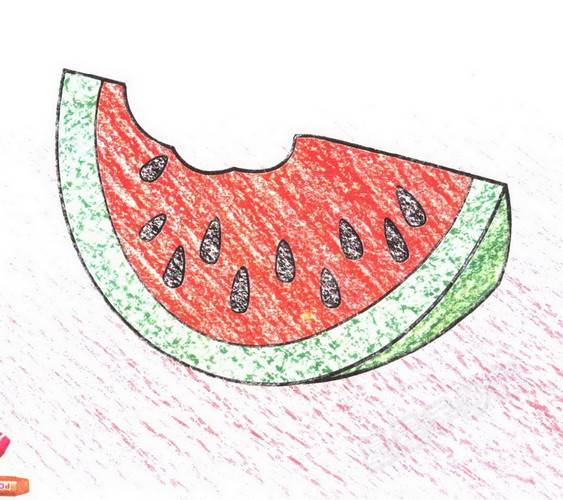 西瓜图片简笔画