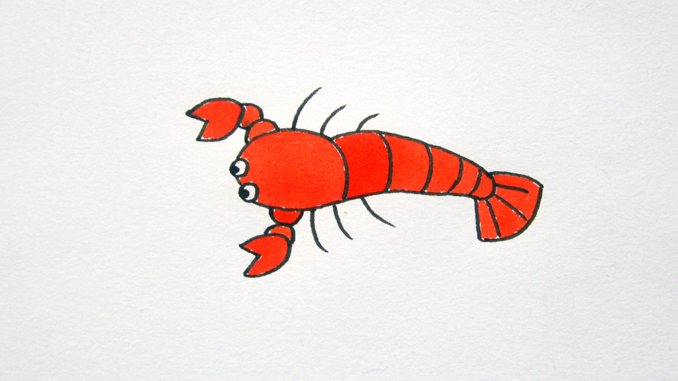 龙虾简笔画