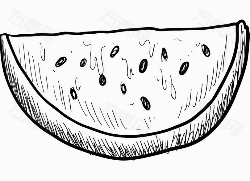 西瓜图片简笔画