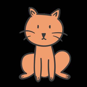 卡通小猫画画