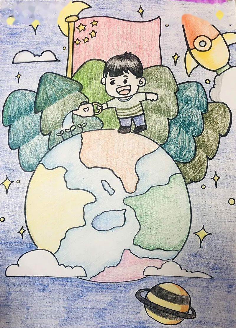 爱国的画