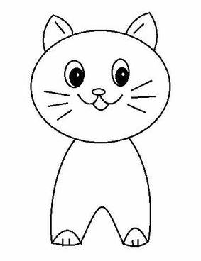 卡通小猫画画