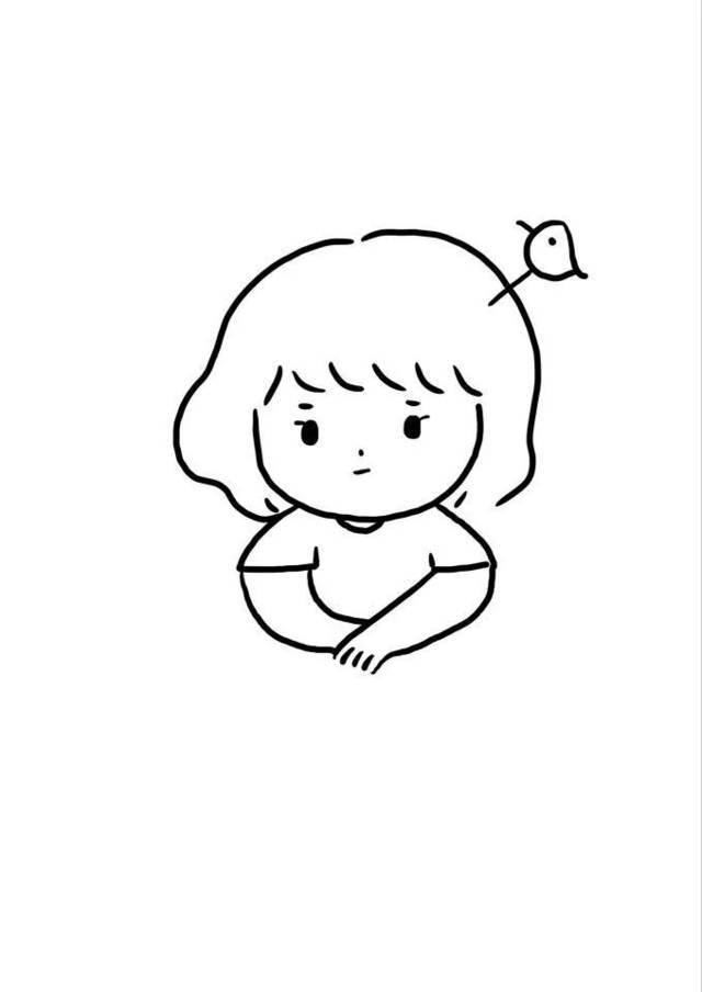可爱女孩简笔画