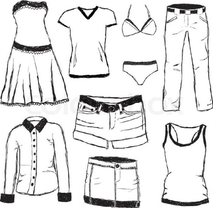 衣服简笔画图片大全