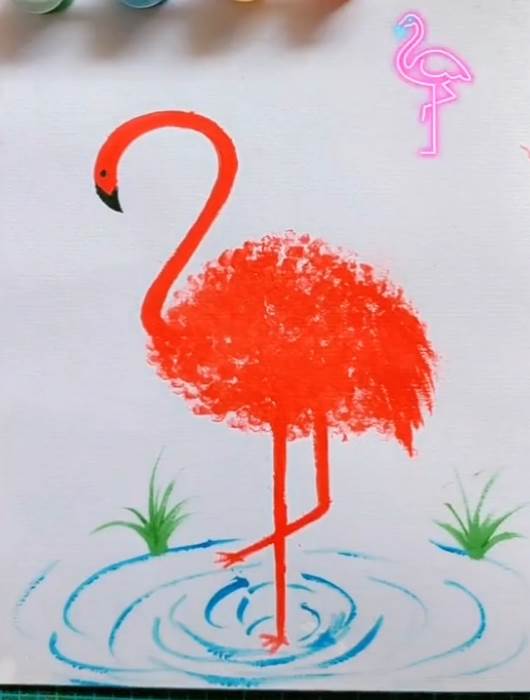 火烈鸟简笔画