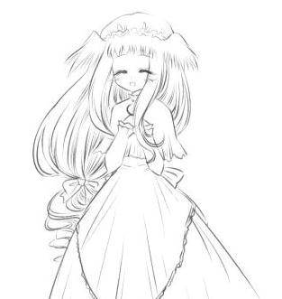 可爱女孩简笔画