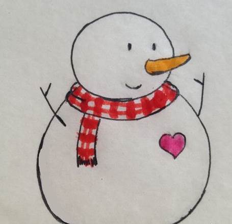 雪人简笔画图片