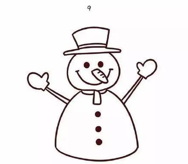 雪人简笔画图片