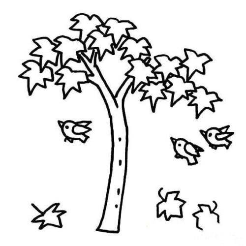 落叶简笔画
