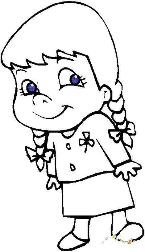 可爱女孩简笔画