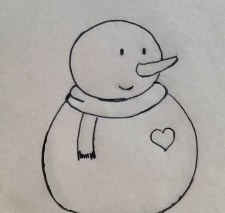 雪人简笔画图片