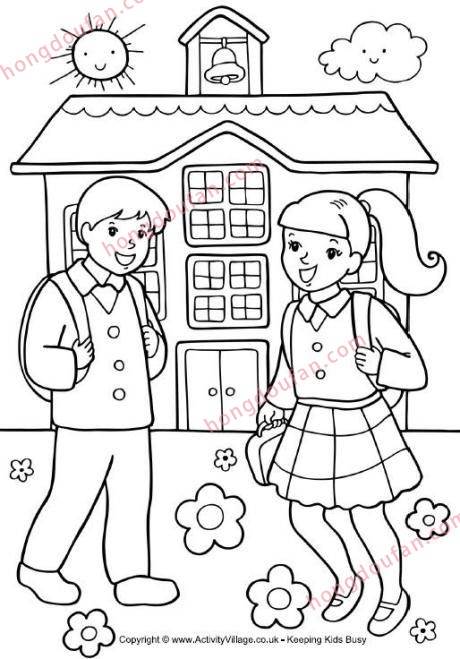 我的学校简笔画