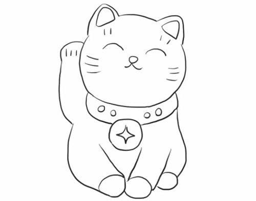 猫咪的简笔画