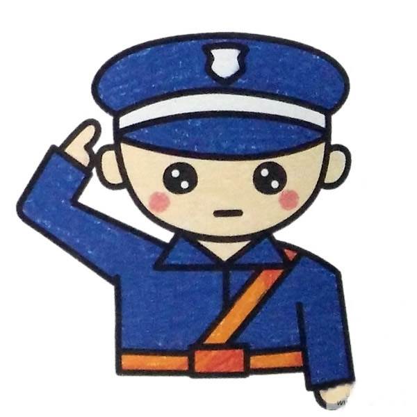 简笔画警察