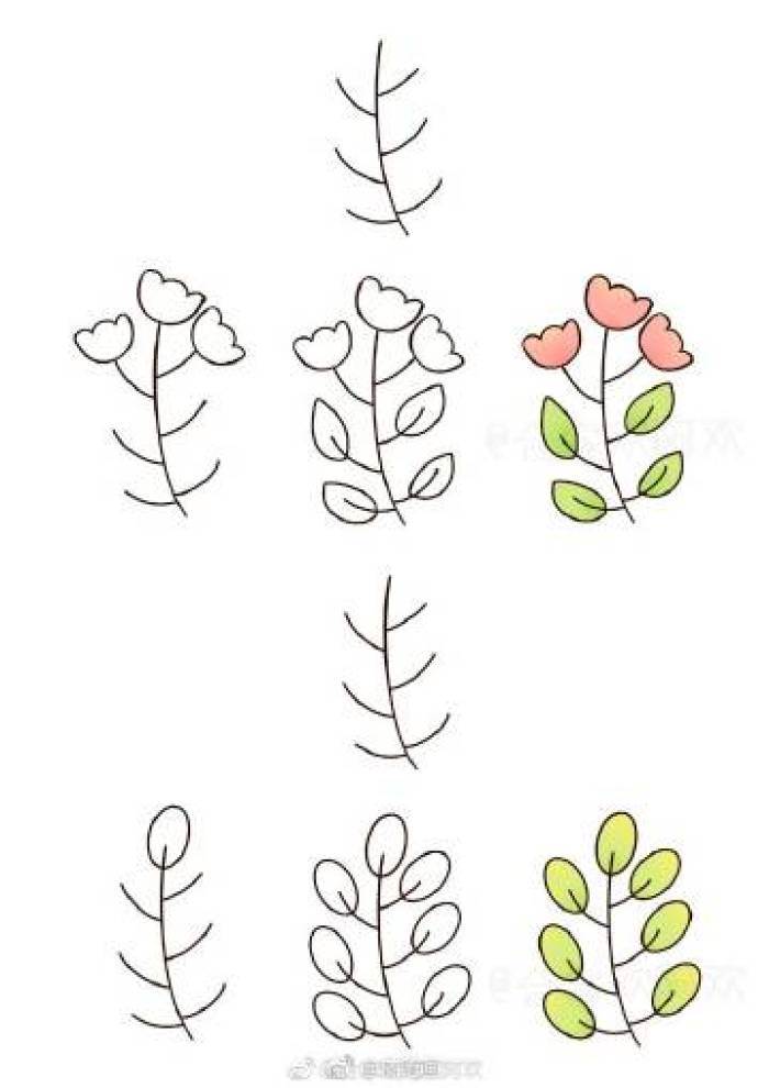 小花小草简笔画