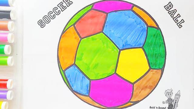 足球绘画