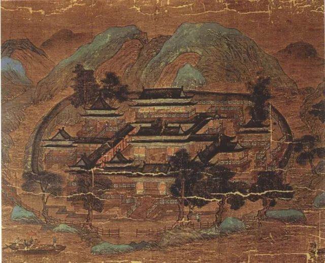 古代房子画画作品
