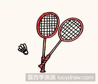 羽毛球拍简笔画