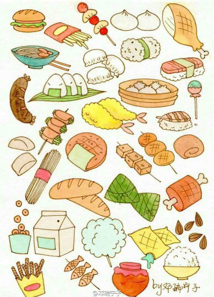 食物的简笔画