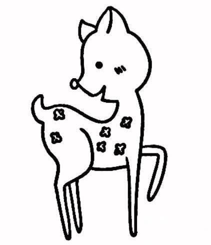 鹿角简笔画