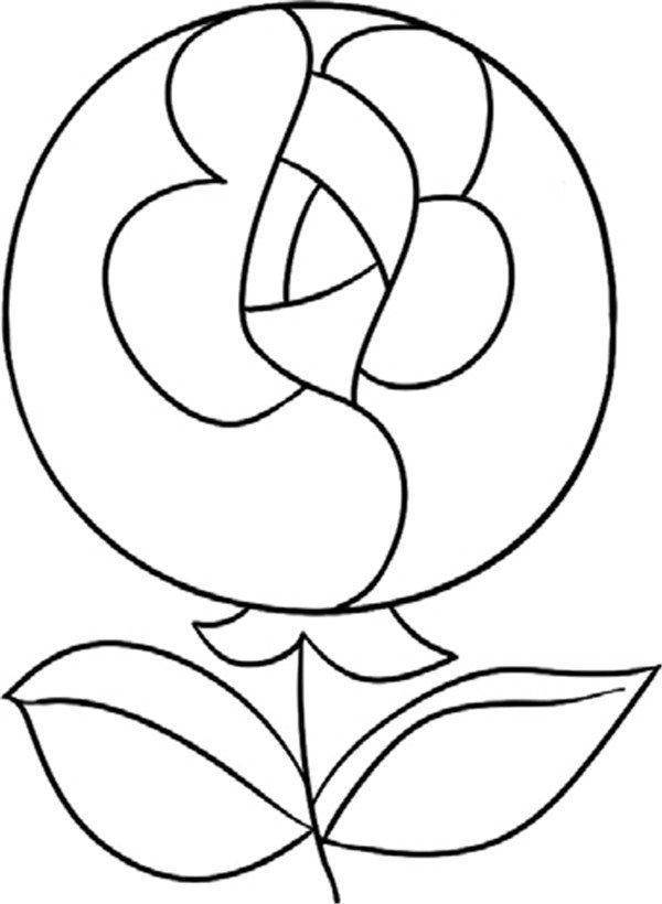 玫瑰的简笔画