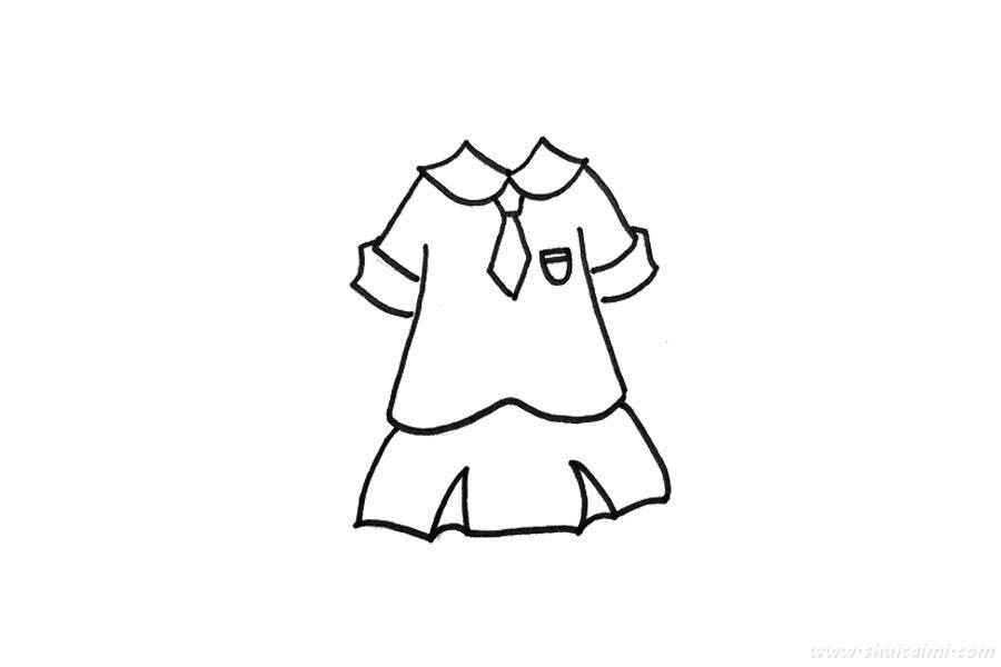 校服简笔画