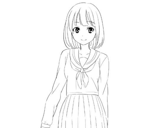 校服简笔画