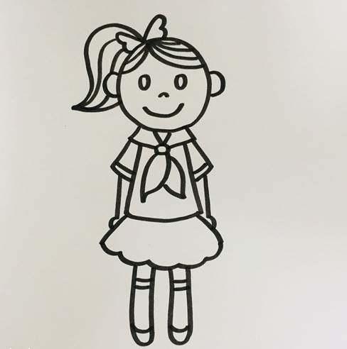校服简笔画