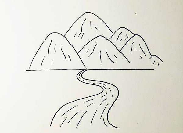 高山简笔画