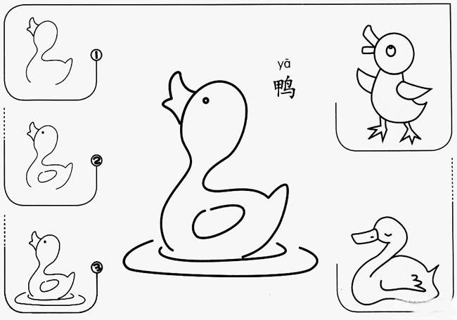 简笔画小鸭子