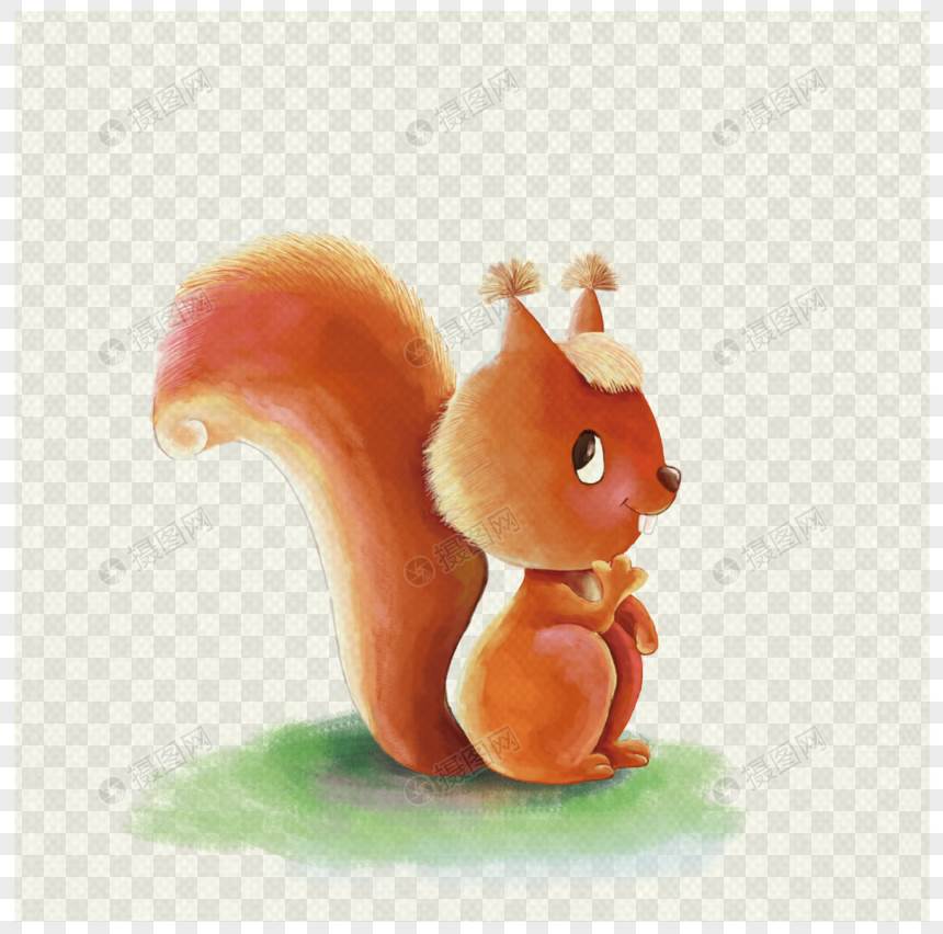 卡通松鼠绘画作品