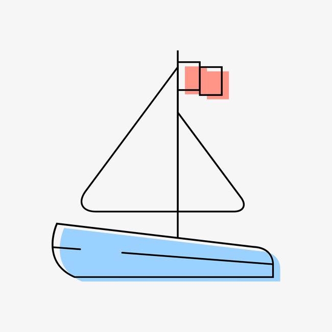 帆船卡通图片