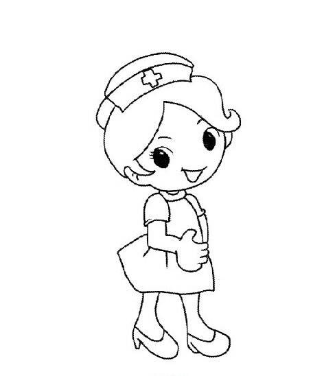 护士卡通绘画