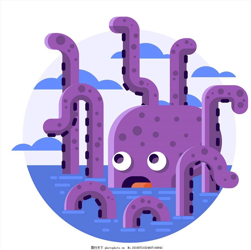 章鱼卡通画