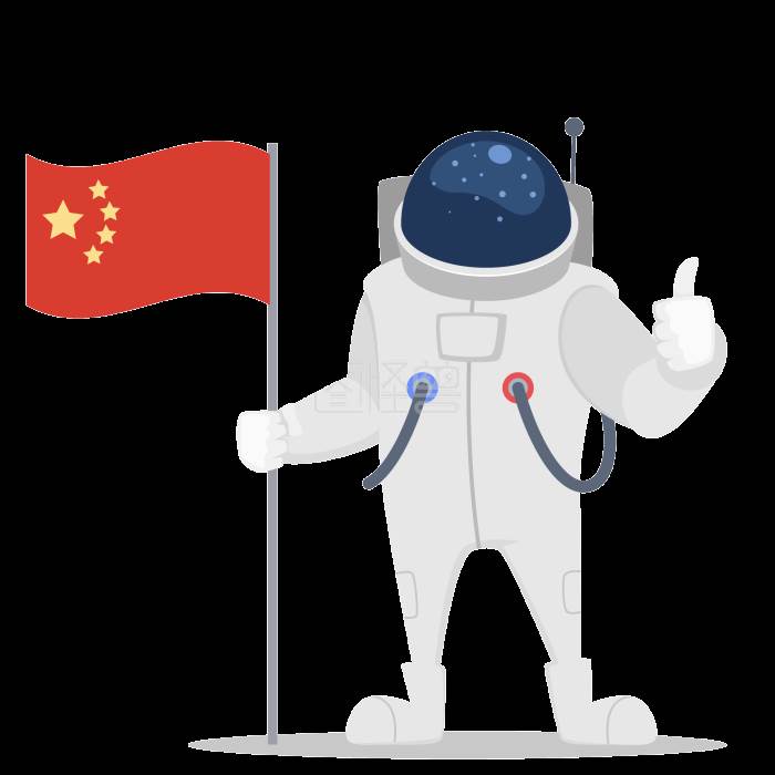 卡通画宇航员