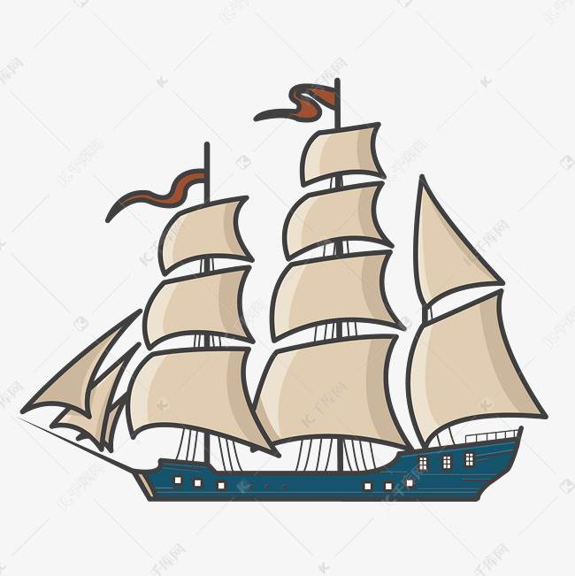 帆船卡通图片